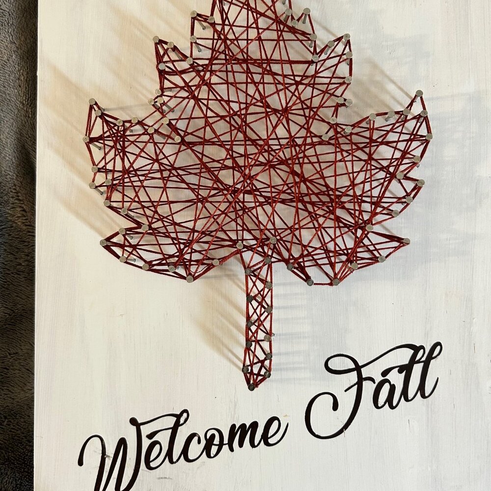Homemade Nail / String Fall Sign